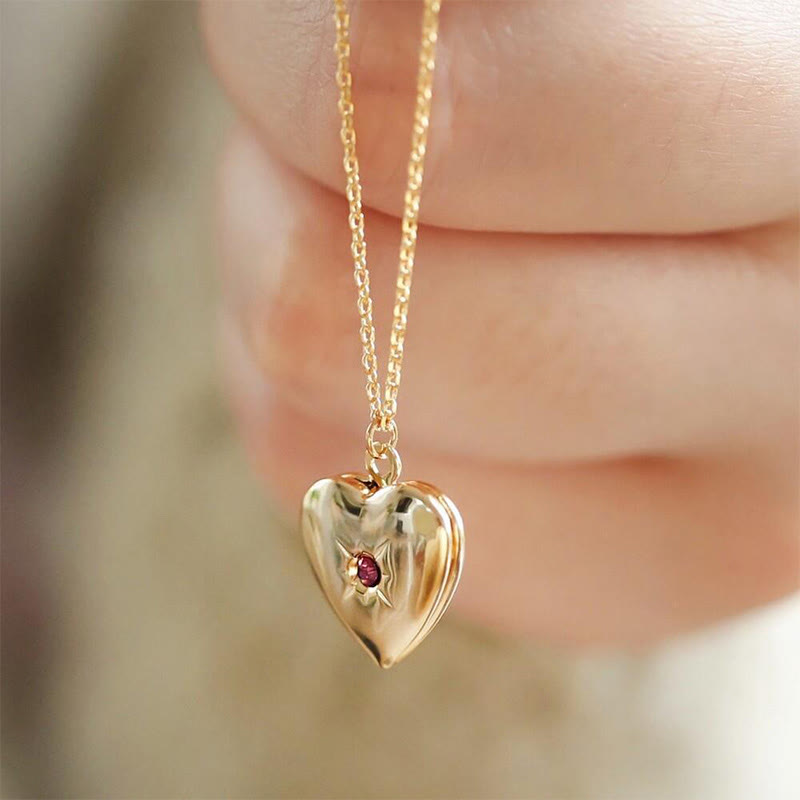 Olivenorma "Shine in My Heart"-Birthstone Heart Album Gift Card  Necklace - image 18
