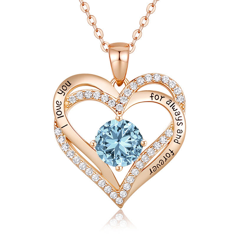 Olivenorma "I Love You Always and Forever" – Forever Love Birthstone Heart Necklace - image 31