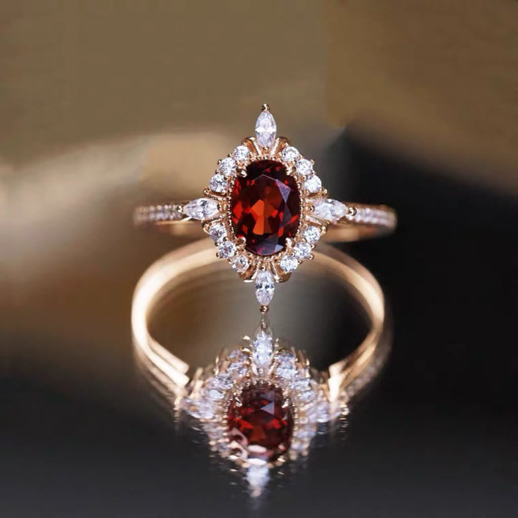 Olivenorma Vintage Ruby "Miss Rose" Atmosphere Ring