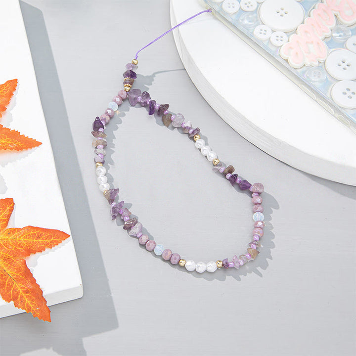 Olivenorma Colorful Gravel Pearl Color Matching Mobile Phone Strap