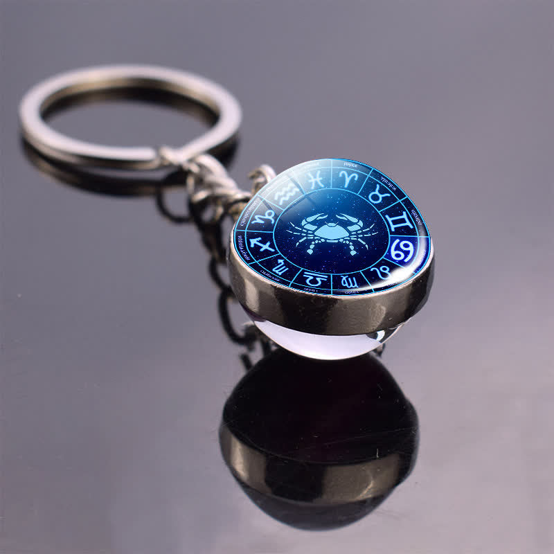Glass 12 Stars Zodiac Protection Keychain - image 6