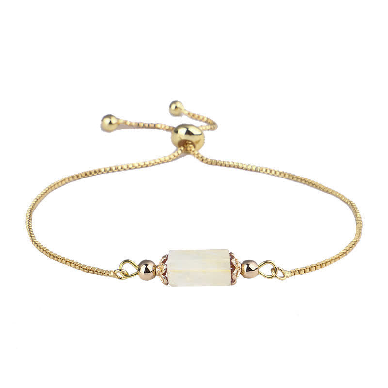 Olivenorma Delicate Natural Crystal Gold Chain Bracelet