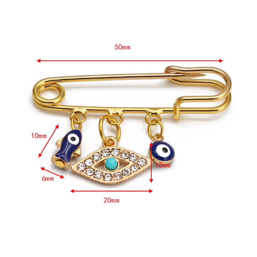 Olivenorma Evil Eye Hamsa Series Brooch