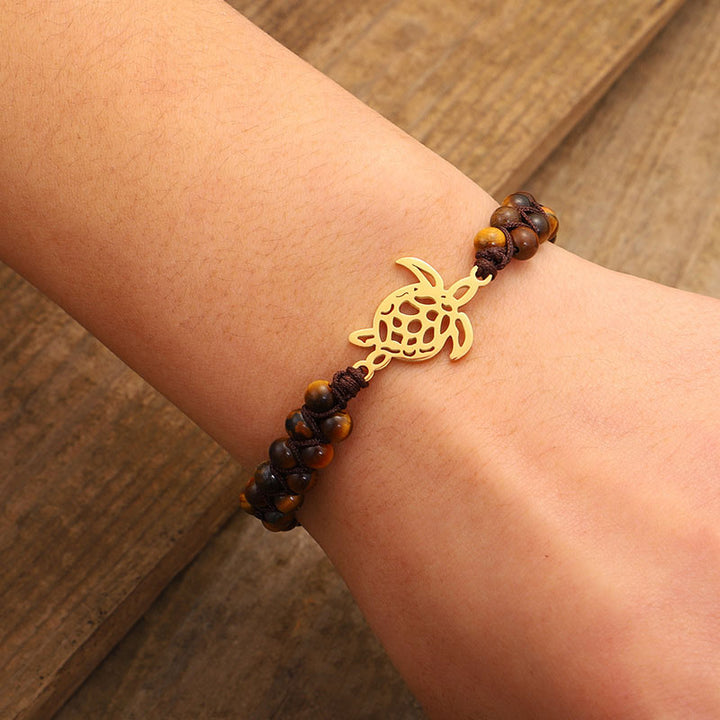 Natural Stone Turtle Bracelet