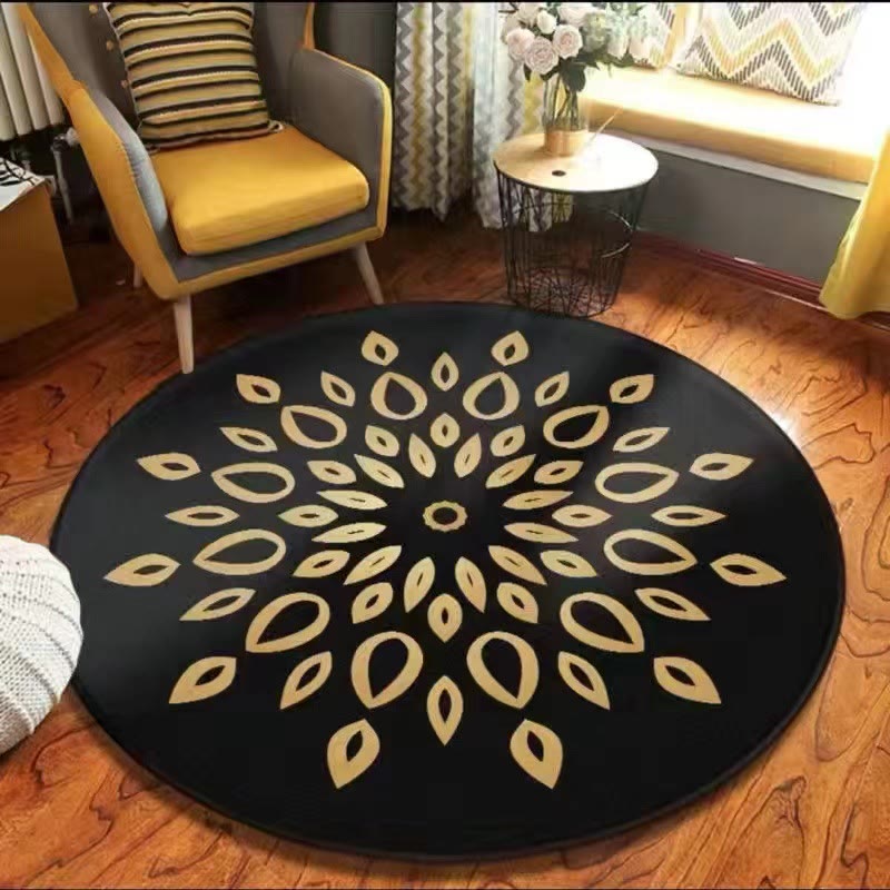 Olivenorma Mandala Round Area Rug Machine Washable Carpet - image 10