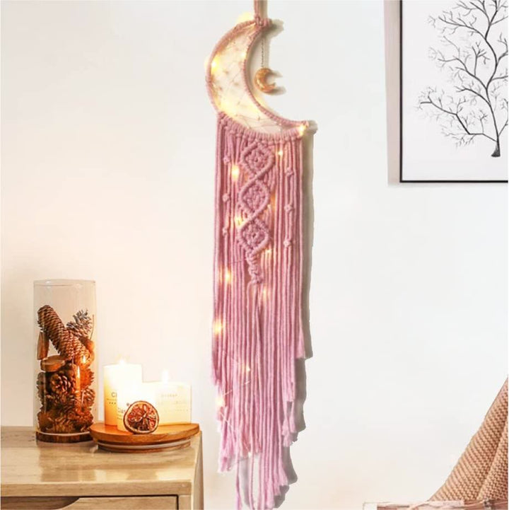 Olivenorma Star Moon Macrame Tassel Dream Catcher