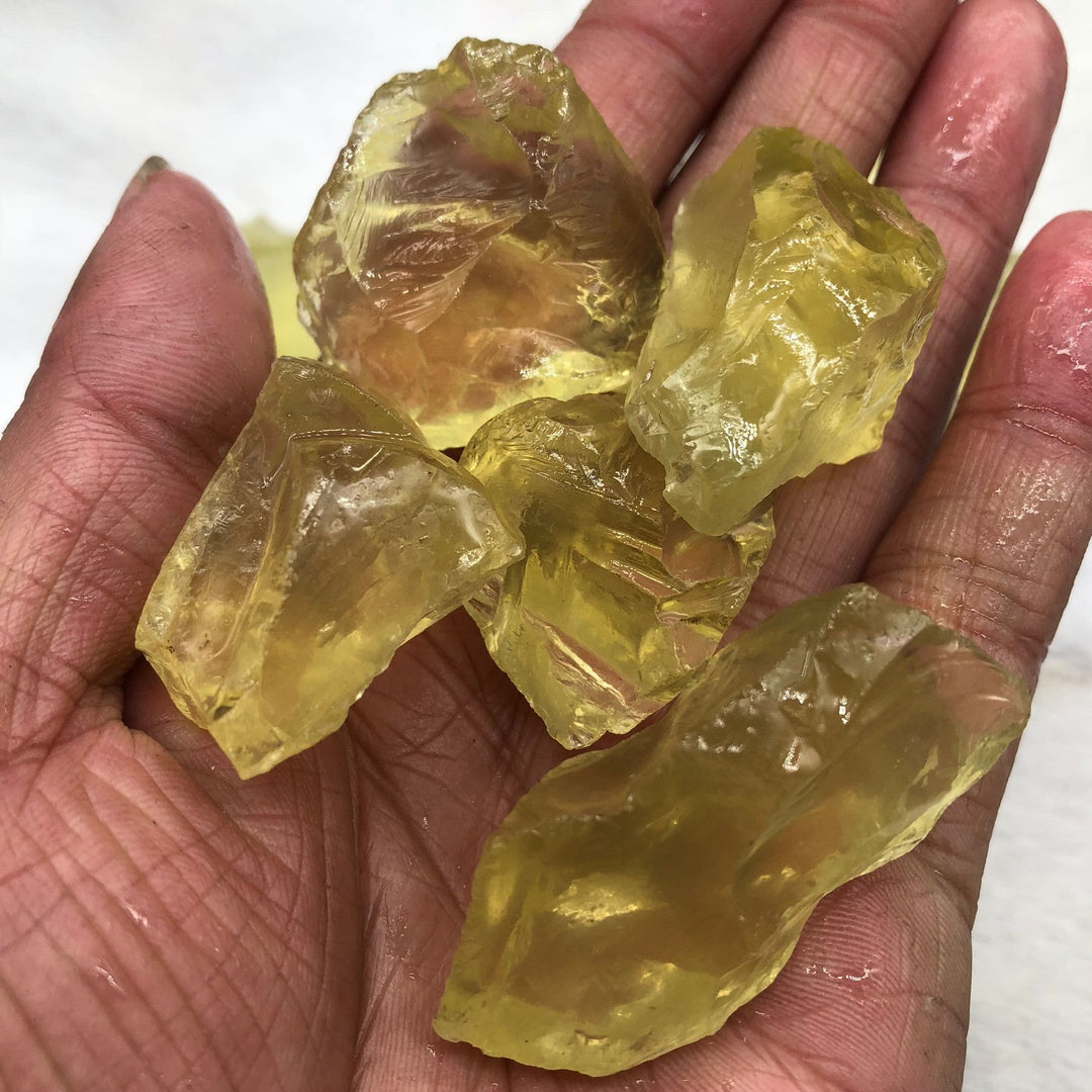 Olivenorma Crystal Rainbow Fluorite Natural Stone - 3-5cm - Citrine - image 7