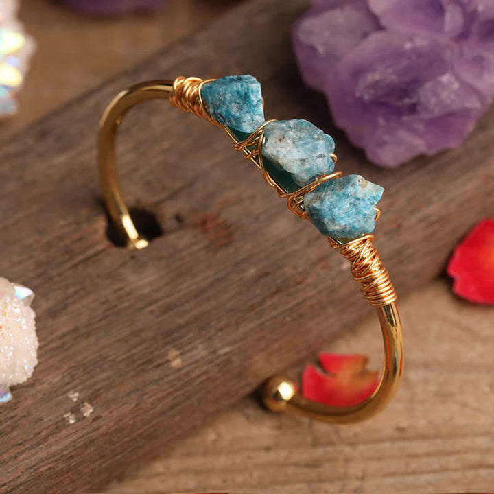 Olivenorma  Vintage Raw Crystal Gemstone Bracelet