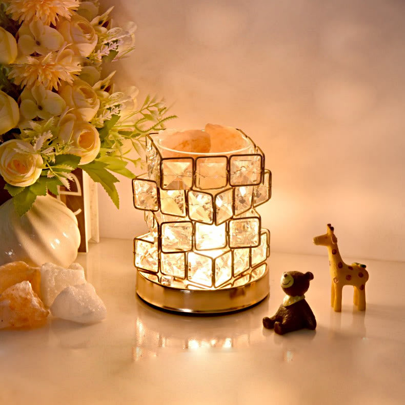 Olivenorma Four layer Rubiks Essential Oil Crystal Aromatherapy Lamp