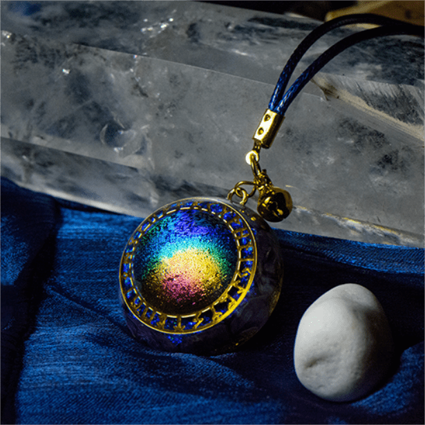 Olivenorma Chrono Ring Rainbow Tourmaline Star Pendant Orgone Necklace