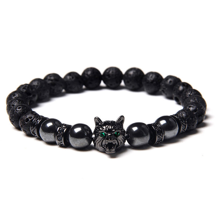 Olivenorma Obsidian Wolf Bracelet