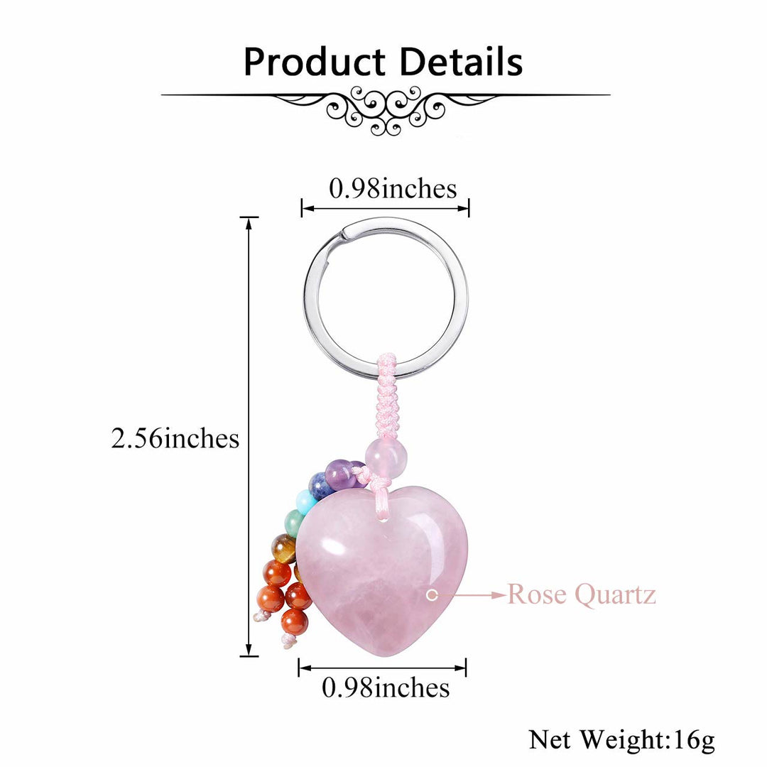 Olivenorma Natural Crystal Heart Keychain - image 8