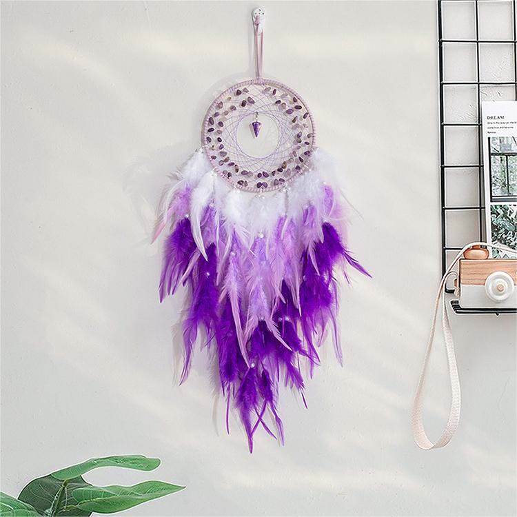 Olivenorma Amethyst Gravel Pendulum Pendant Purple Dream Catcher