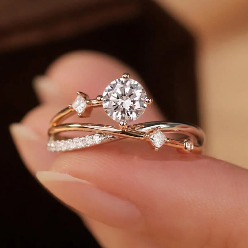 FREE Today: Cosmic Planet Orbit Mozambique Diamond Ring - Gold - image 0