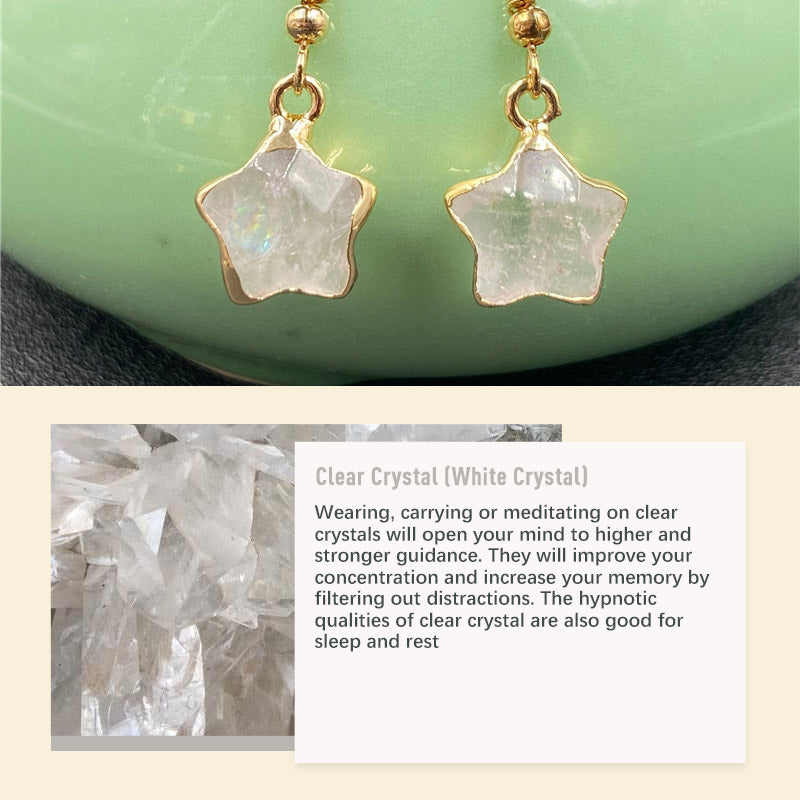 Natural Crystal Stone Earrings