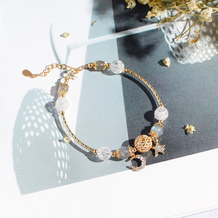 Olivenorma Labradorite Moon Star Crystal Bracelet