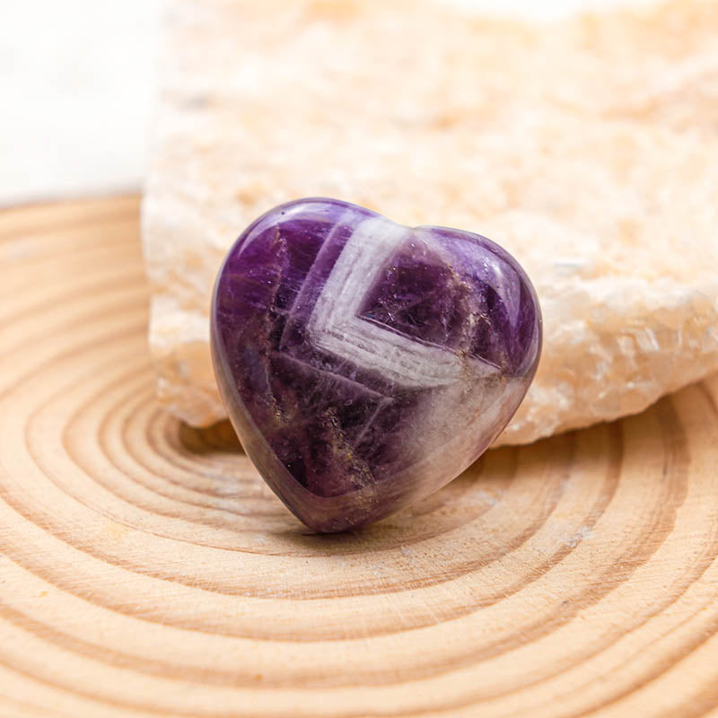 Olivenorma Amethyst Protection Crystal Heart