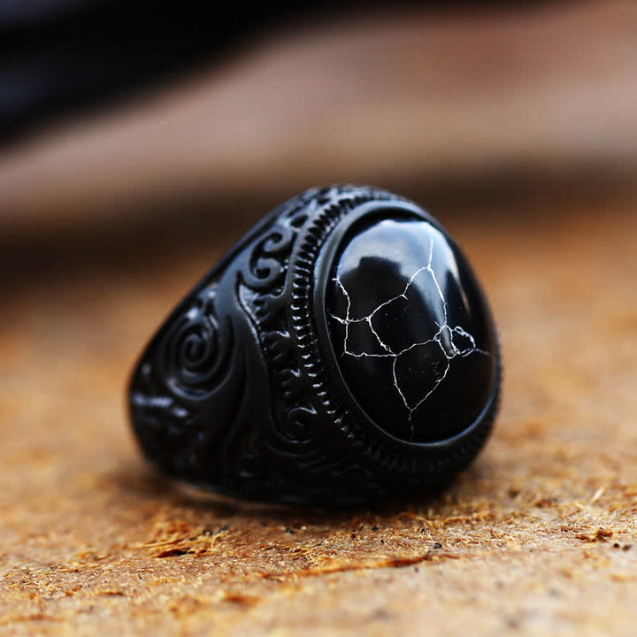 Olivenorma Black Turquoise Stainless Steel Ring - image 3