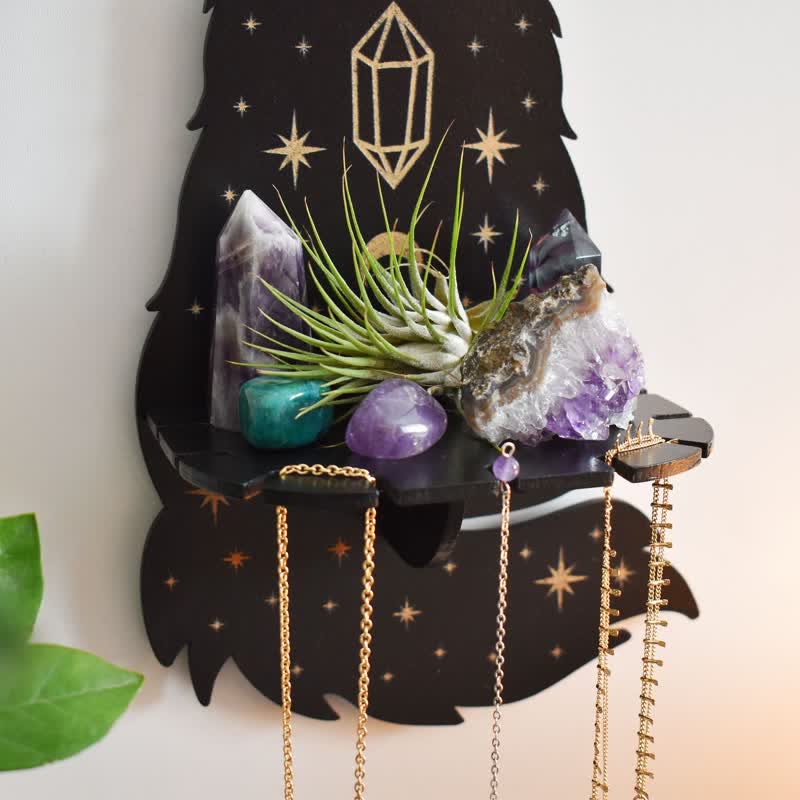 Olivenorma Celestial Wolf Altar Crystal Shelf