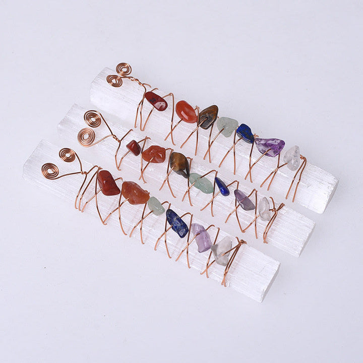 Olivenorma Chakra Moroccan Plaster Crystal Wands - image 3