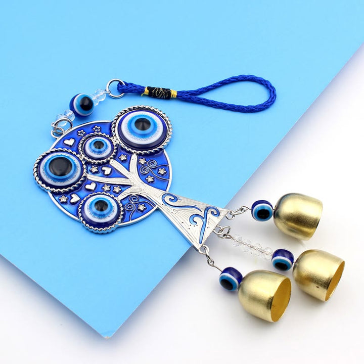 (Clearance 30% OFF / CODE: OFF30) - Olivenorma Blue Evil Eye Tree Of Life Windchime Wall Decor