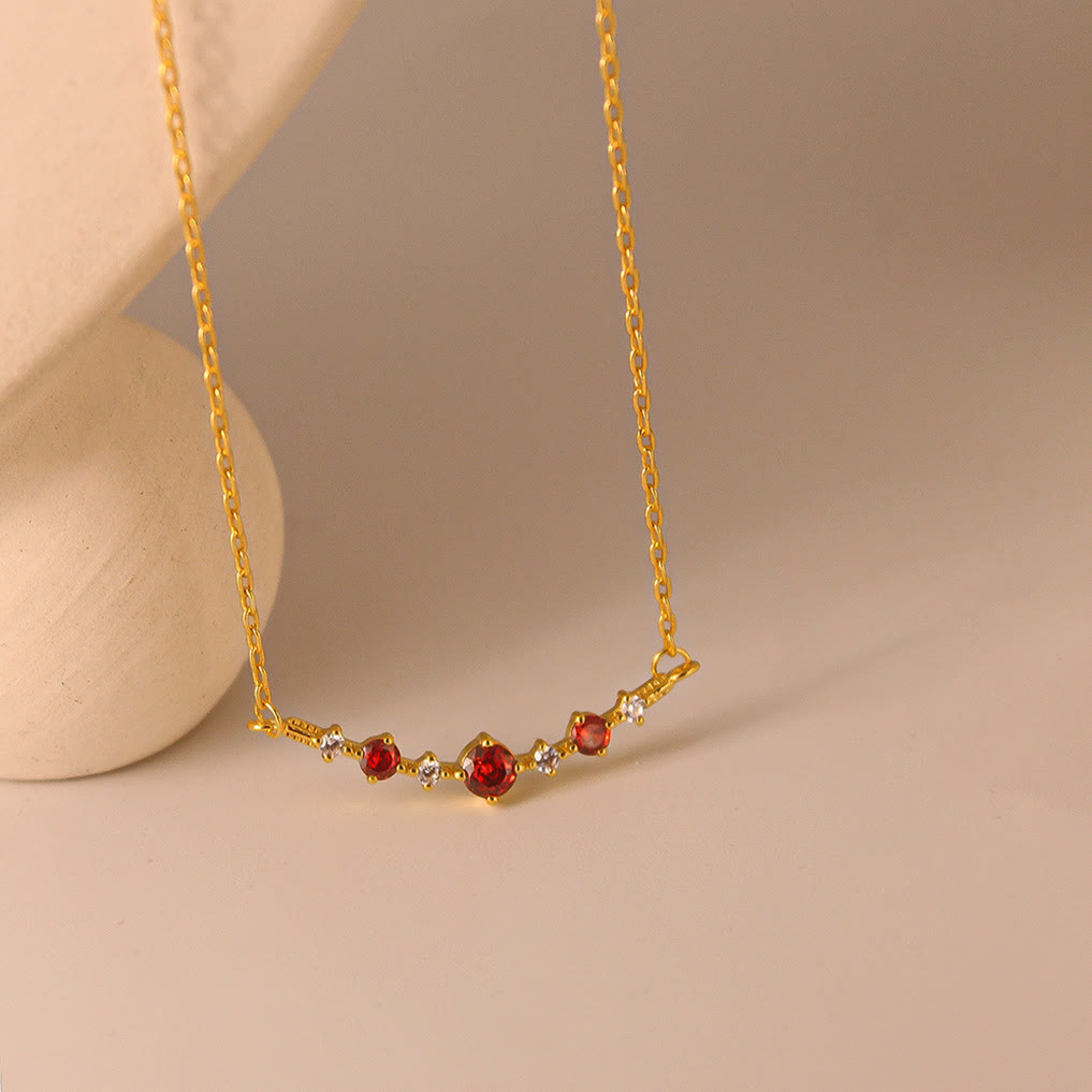 Olivenorma "Symbol of Independence" Garnet Diamond Necklace