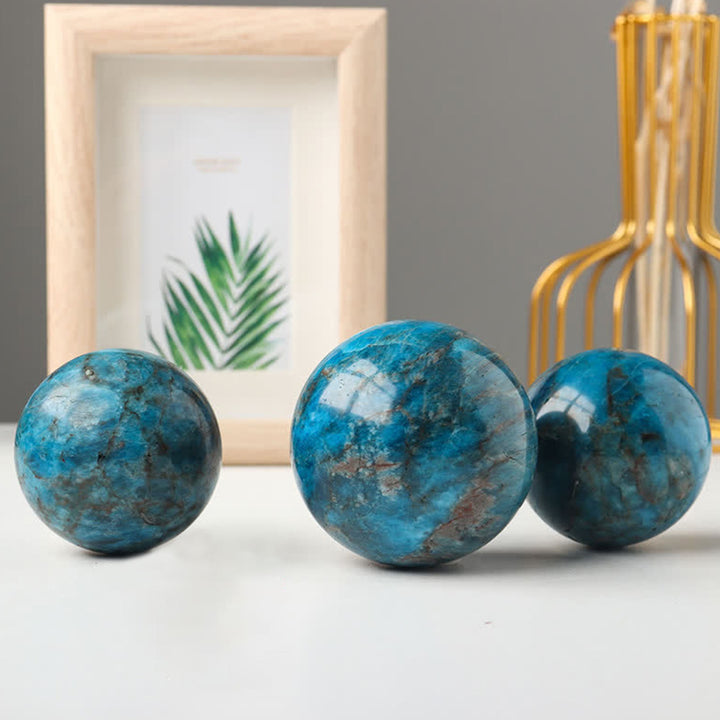 Blue apatite Strength Crystal Sphere