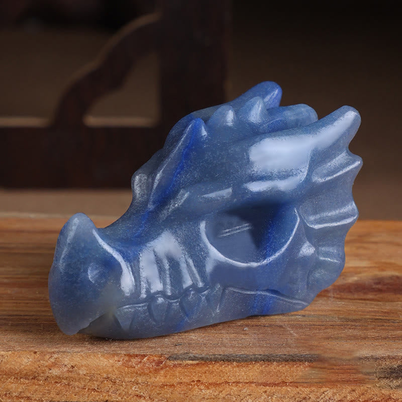 Olivenorma Crystal Stone Carving Dragon Head Gemstone Decoration - image 7