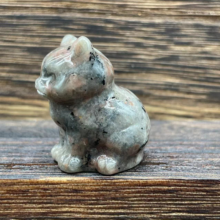 Olivenorma Natural Stone 1.2 Inch Cute Kitten Gemstone Decoration - Yooperlite - image 35