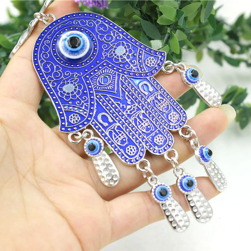 Olivenorma Blue Evil Eye Hamsa Ornament Wall Decor