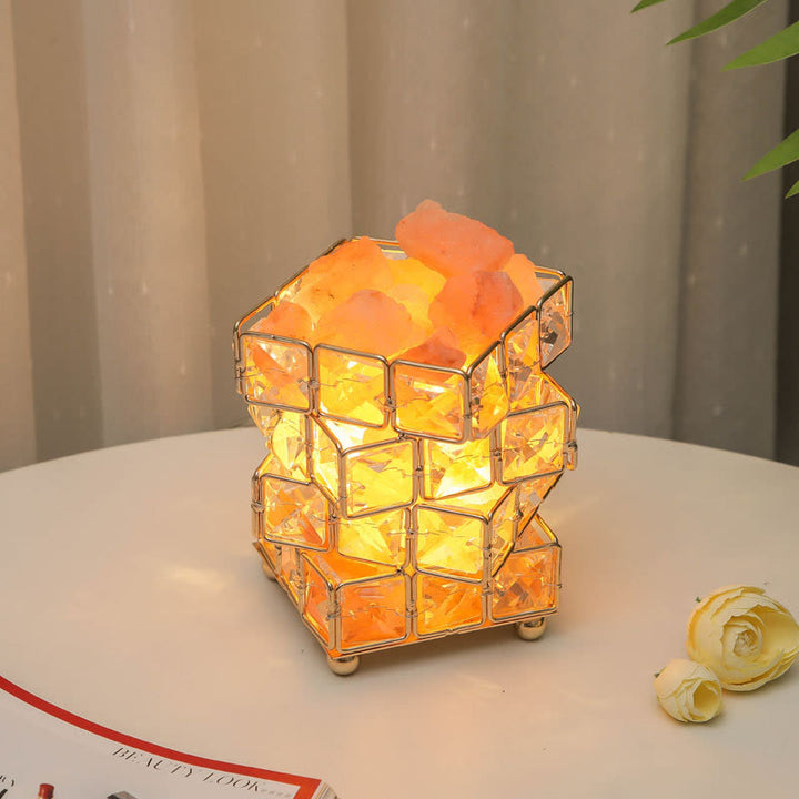 Olivenorma Four layer Rubiks Essential Oil Crystal Aromatherapy Lamp