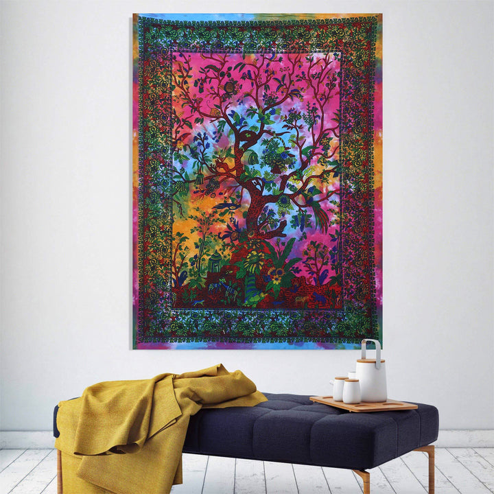 Olivenorma Green Tree Of Life Wall Hanging Psychedelic Tapestry