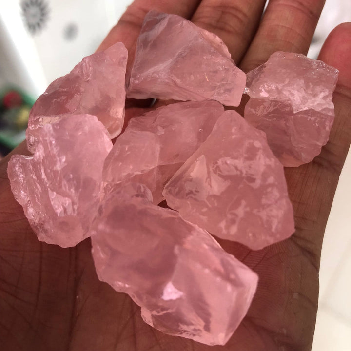 Olivenorma Crystal Rainbow Fluorite Natural Stone - 3-5cm - Rose Quartz - image 9