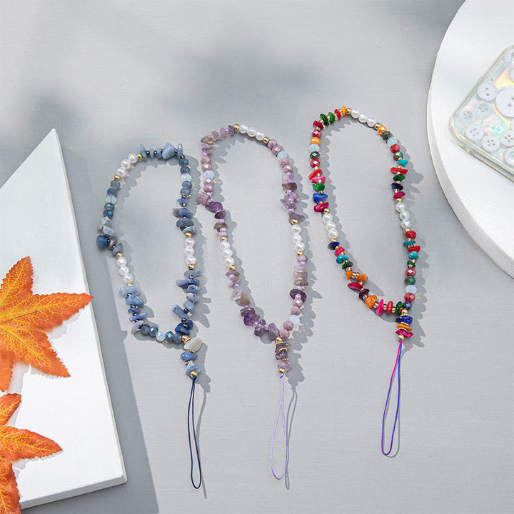 Olivenorma Colorful Gravel Pearl Color Matching Mobile Phone Strap