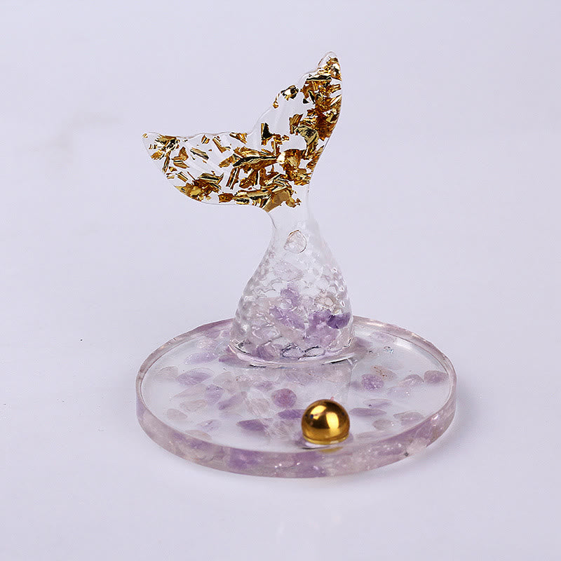 Olivenorma Crystal Gravel Glue Mermaid Tail Phone Holder Decoration