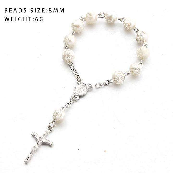 Olivenorma Pearl Heart Cross Bracelet