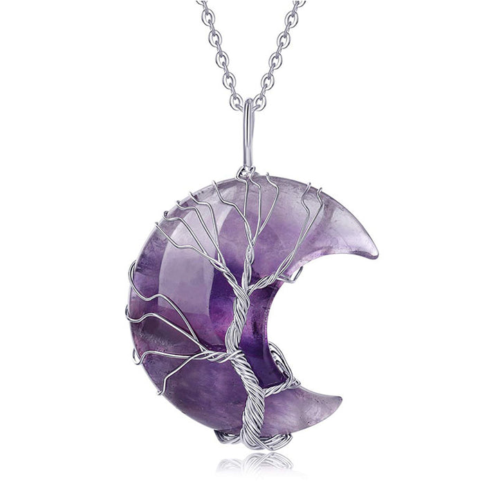 (Clearance 30% OFF / CODE: OFF30) - Olivenorma Natural Chakra Moon Necklace