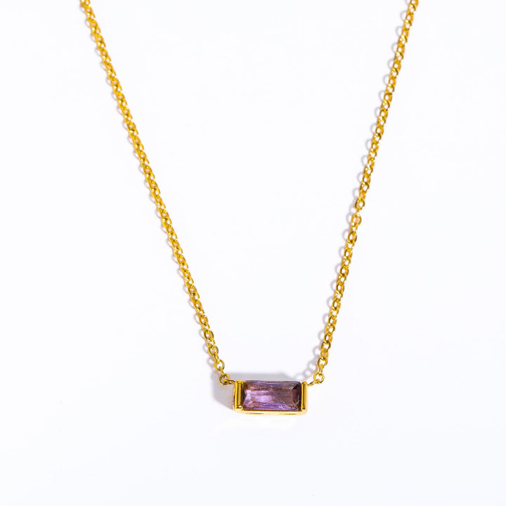 Olivenorma Simple Rectangular Birthstone Pendant Stainless Steel  Gift Card Necklace - image 27