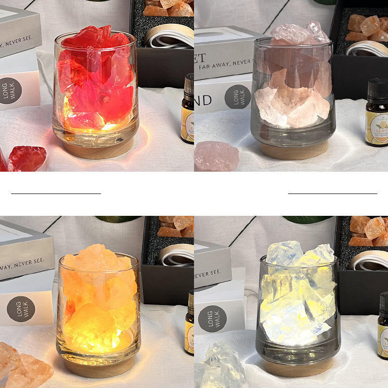 Olivenorma Flameless Diffuser Gift Box Crystal Aromatherapy Lamp