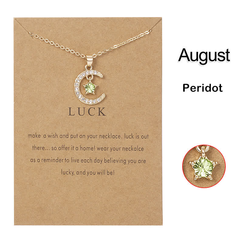 Olivenorma Month Birthstone Star Creative Gift Card Necklace - image 25