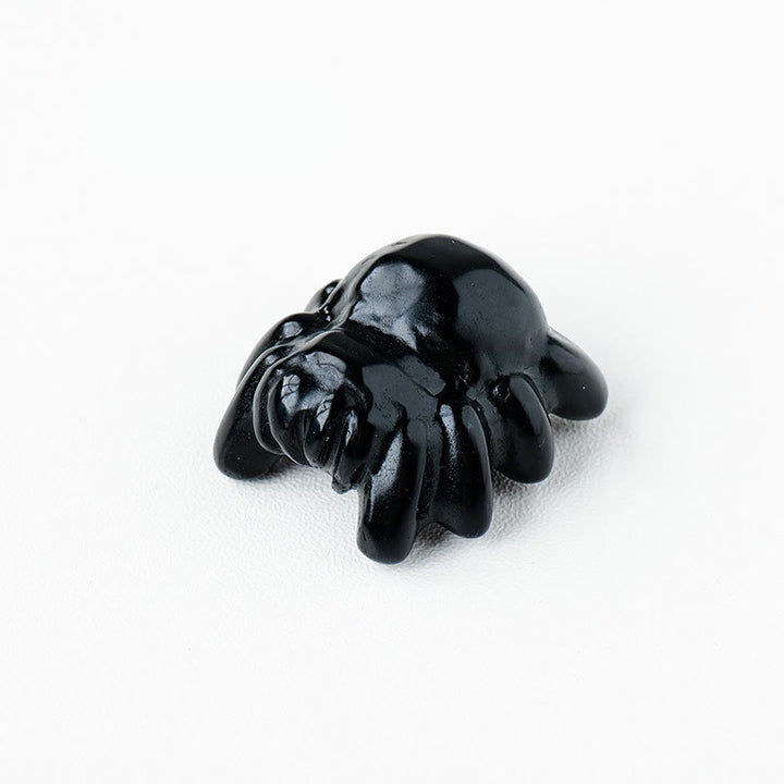 Olivenorma Natural Crystal Spider Carving Gemstone Decoration - Obsidian - image 9