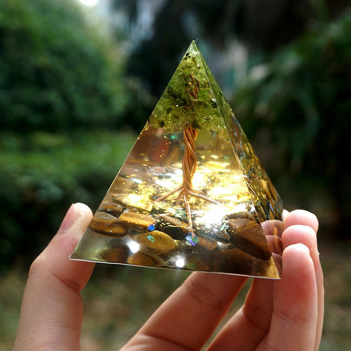 FREE Today: Radiance of Growth-Peridot & Tiger Eye Tree of Life Pyramid - image 4