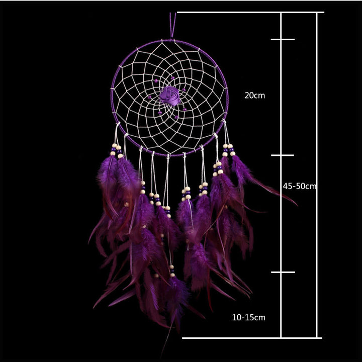 Olivenorma Large Purple Creative Style Rose Dream Catcher