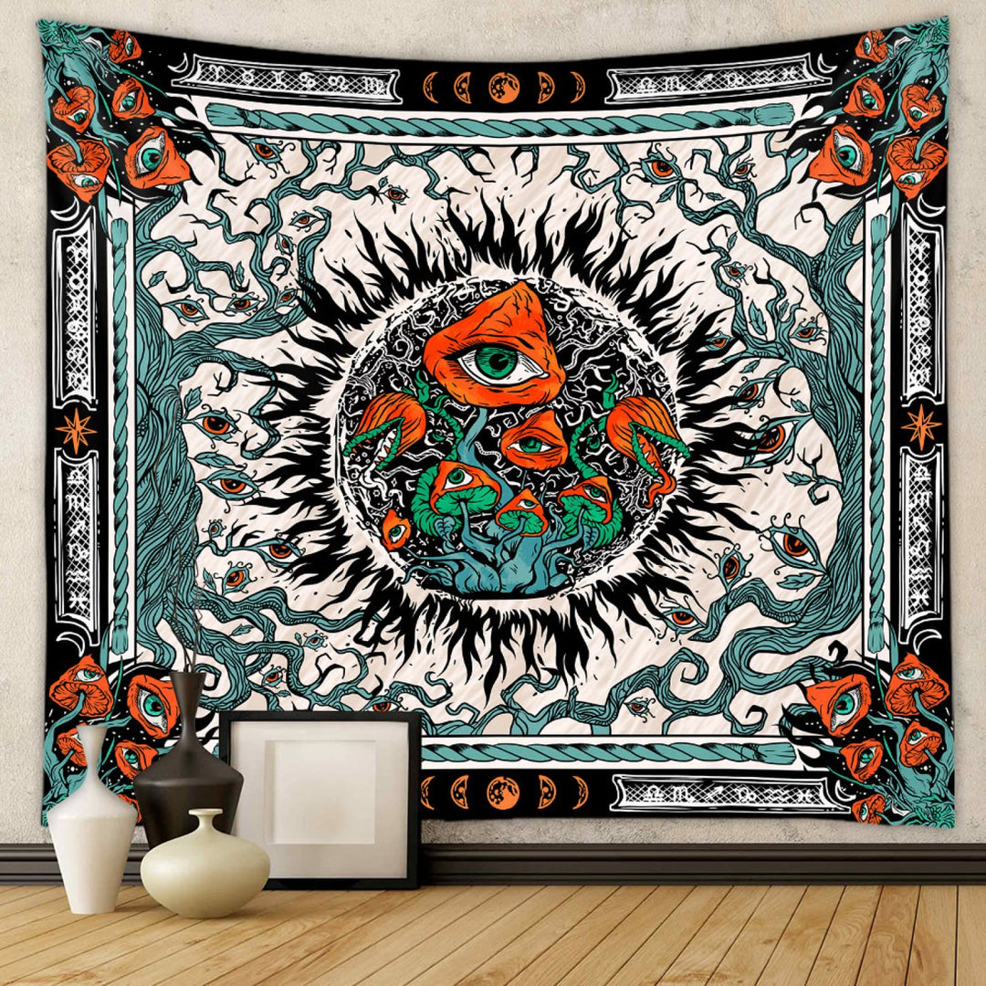 Olivenorma Trippy Mushroom Wall Tapestry