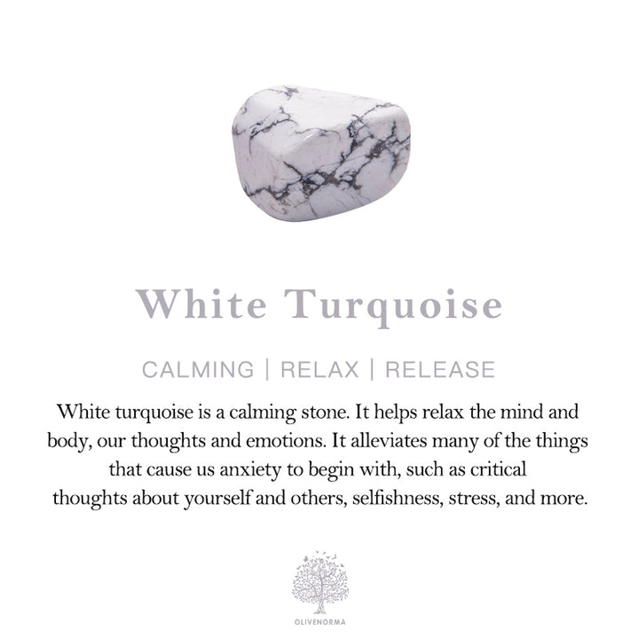 Olivenorma White Turquoise Natural Tumbled Stone Set - image 4