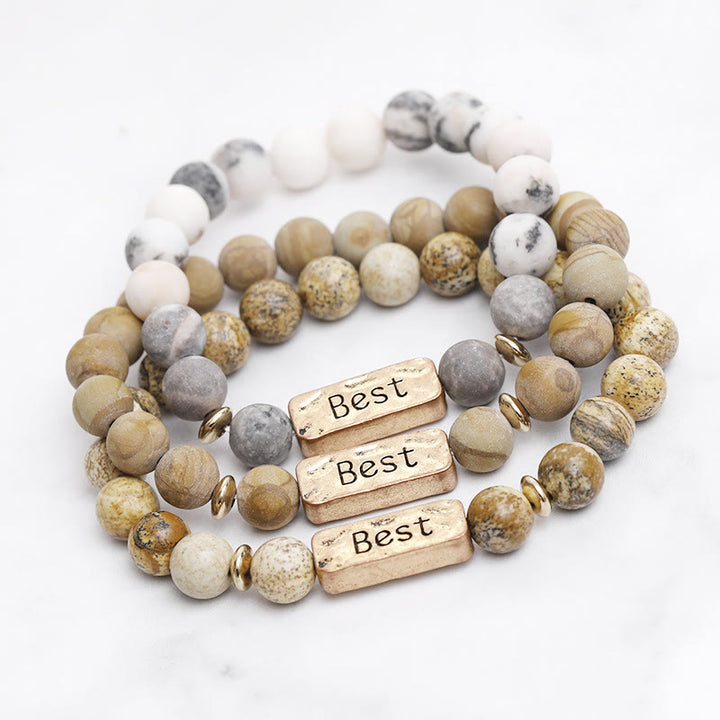 Olivenorma Natural Gemstone Best Engraving Bracelet