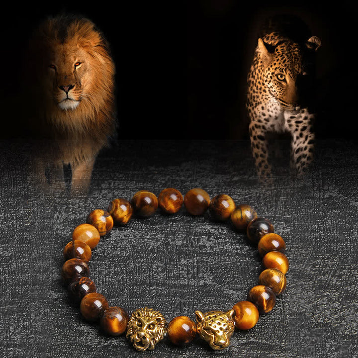 Olivenorma Tiger Eye Lion Panther Beads Bracelet