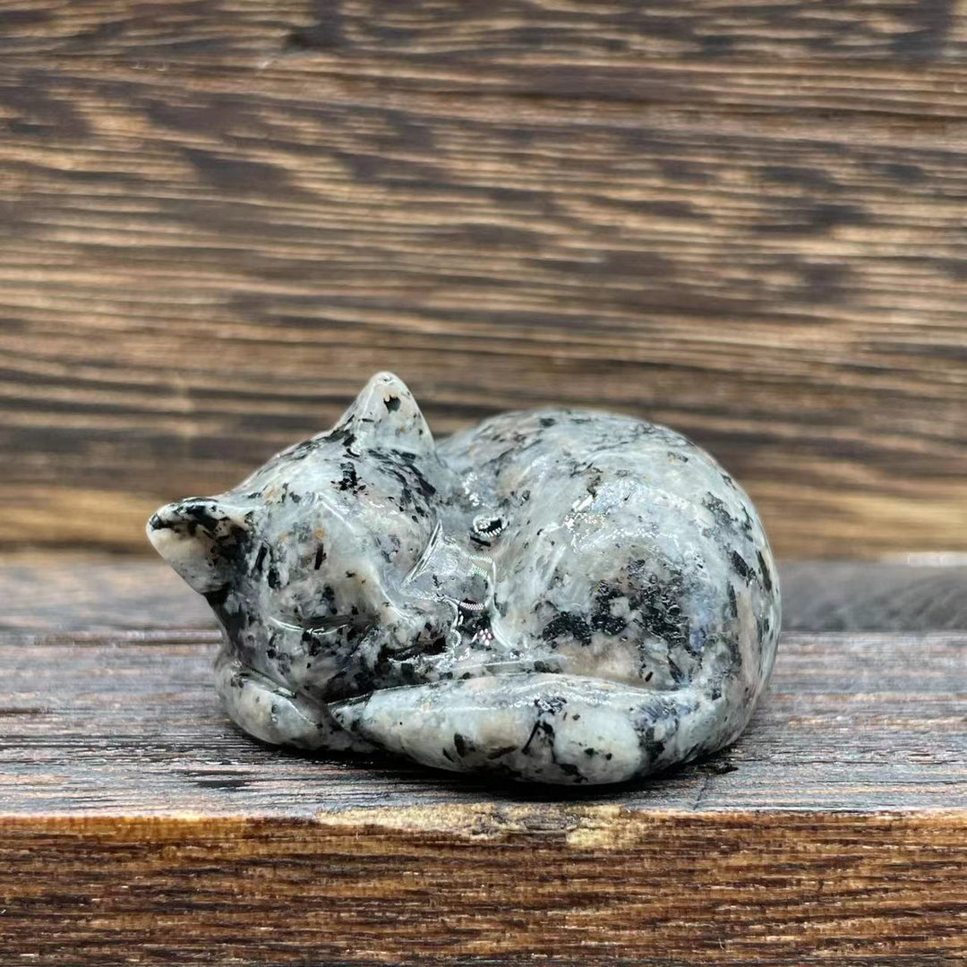 Olivenorma 4cm Natural Crystal Nap Cat Gemstone Decoration - Curb Stone - image 23