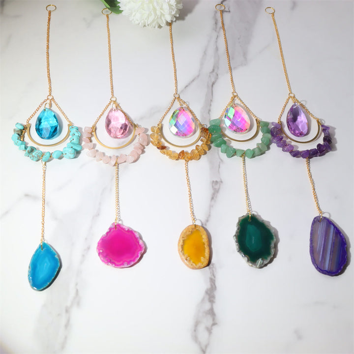 Olivenorma Crystal Suncatchers Moon Boho Decor Wind Chime