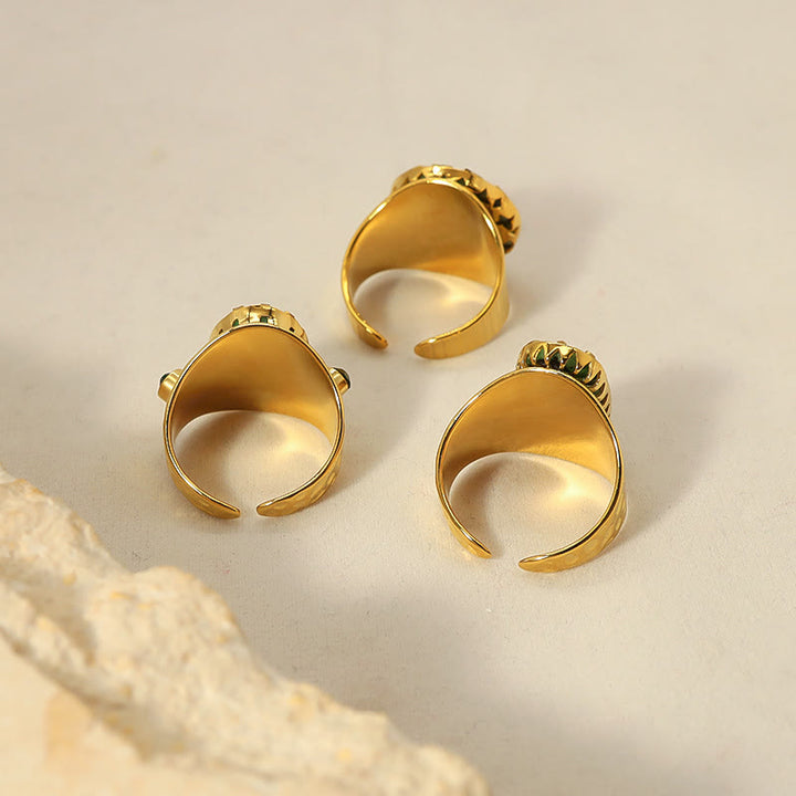 Olivenorma African Turquoise Adjustable Ring